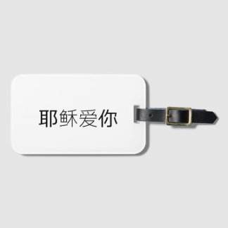 Jesus loves you christian travel tag chinese