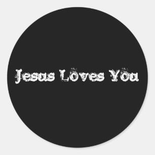 Jesus Loves You Classic Round Sticker