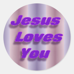 Jesus Loves You Classic Round Sticker