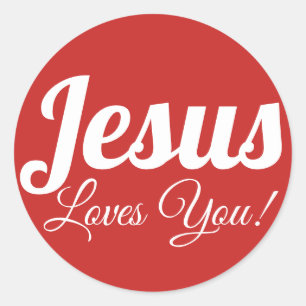 Jesus Loves You Classic Round Sticker