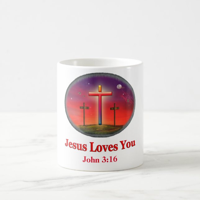 jesus loves you coffee mug (Center)