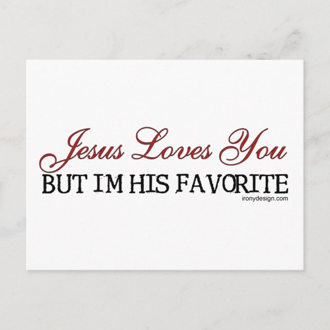Jesus Loves You Favorite Postcard (Front)