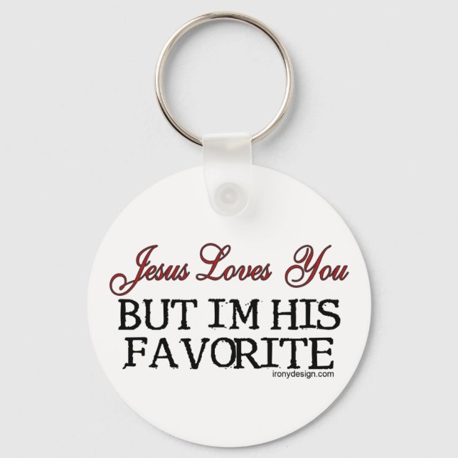 Jesus Loves You Favourite Key Ring (Front)