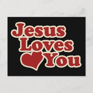 Jesus Loves you for Christians Postcard