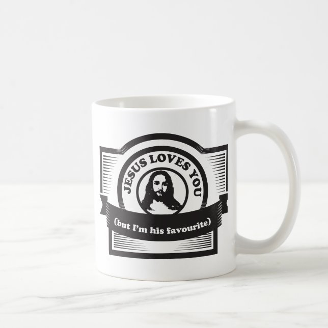 Jesus Loves You Funny Coffee Mug (Right)