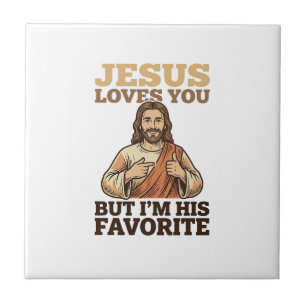 Jesus Loves You Funny Vintage Faith Shirt Design_1 Tile