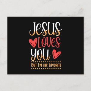 Jesus Loves You God Religion Church Catholic Gift Postcard