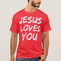 JESUS LOVES YOU GRAPHIC DESIGN CHRISTIAN Premium T