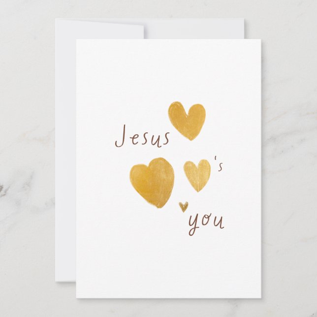 Jesus loves you. Invitation Announcement card (Front)