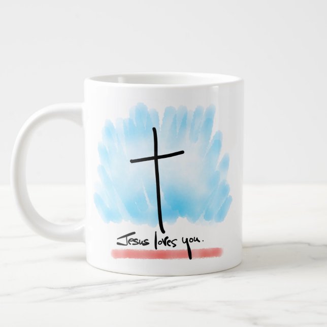 JESUS LOVES YOU Jumbo Mug (Left)