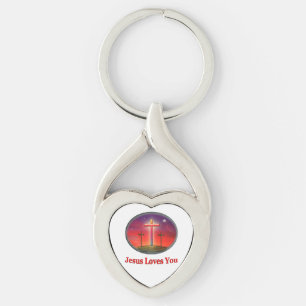 jesus loves you key ring