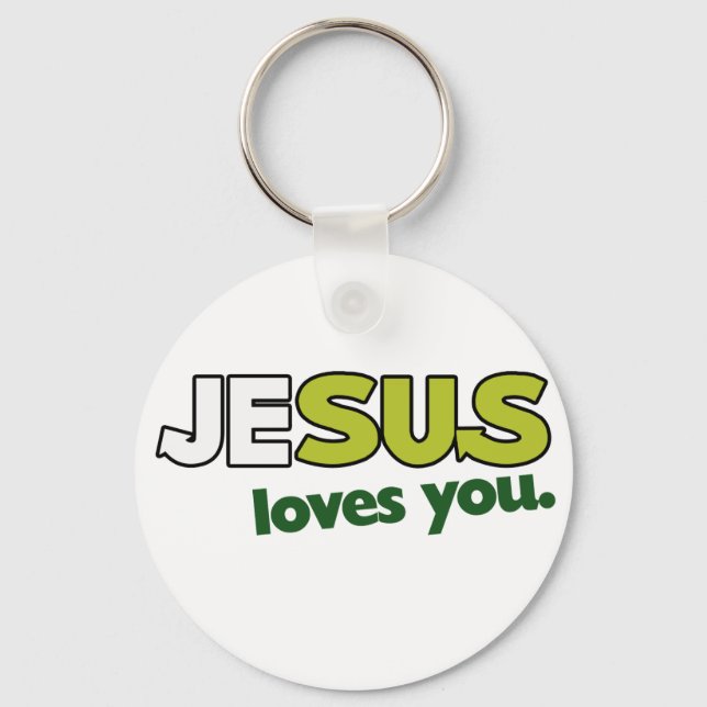 Jesus Loves you Key Ring (Front)