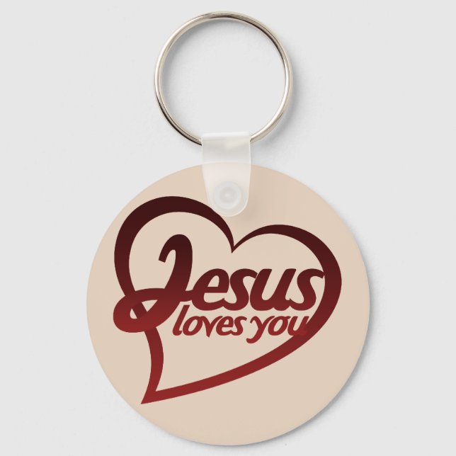 Jesus Loves you Key Ring (Front)