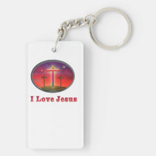 Jesus loves you key ring