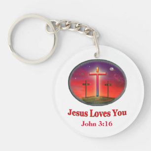 jesus loves you key ring