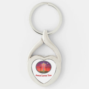 jesus loves you key ring