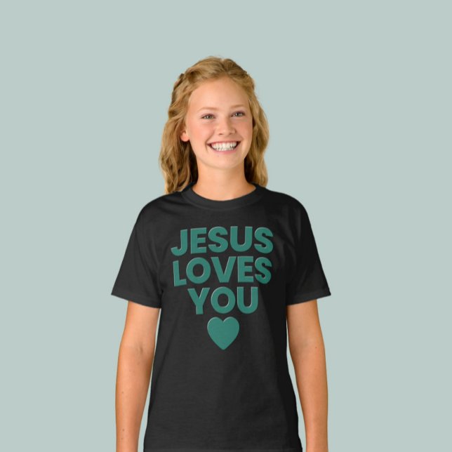Jesus Loves You Kids’ Christian Cute Faith-Based T-Shirt (Creator Uploaded)