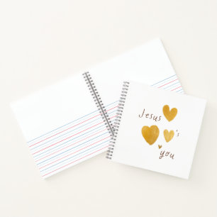 Jesus loves you. Kids prayer journal sketchbook