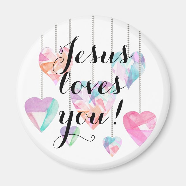 Jesus loves you!  magnet (Front)