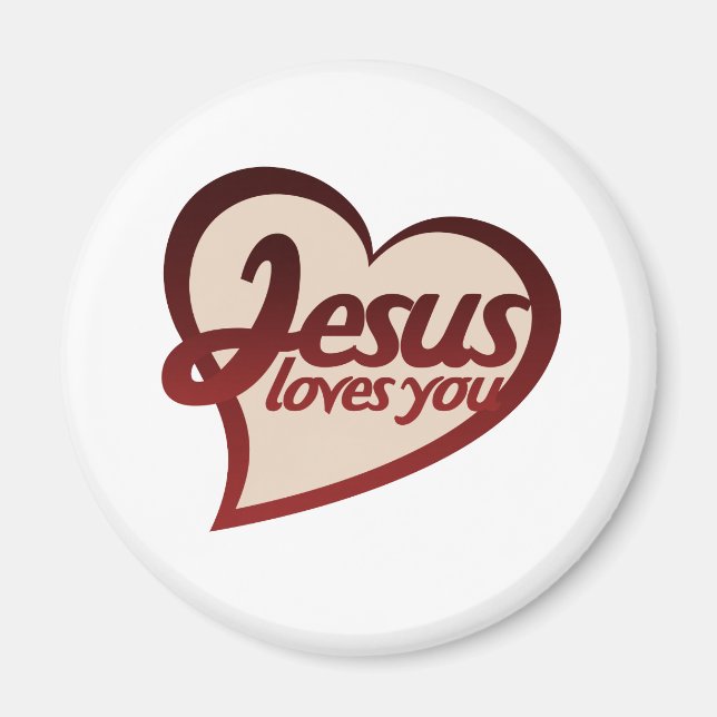 Jesus Loves you Magnet (Front)