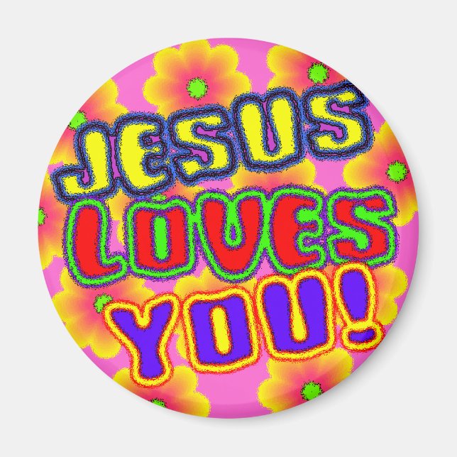 Jesus Loves You!  Magnet (Front)