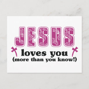 Jesus Loves You More Than You Know Postcard