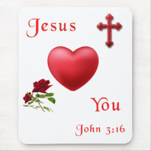 jesus loves you mouse mat