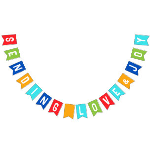 Jesus Loves You Multicolored Bunting Banner