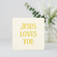 Jesus loves you | off-white and gold