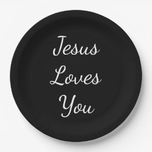 Jesus Loves You Paper Plate