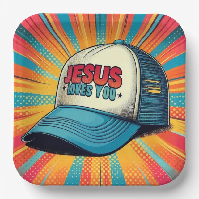 Jesus loves you paper plates! paper plate (Front)