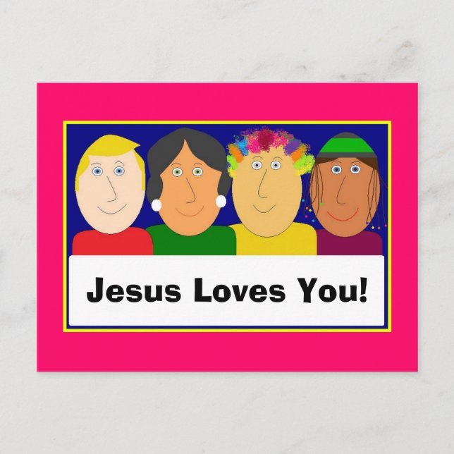 Jesus Loves You! Postcard (Front)