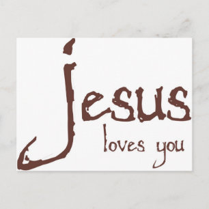Jesus Loves You Postcard