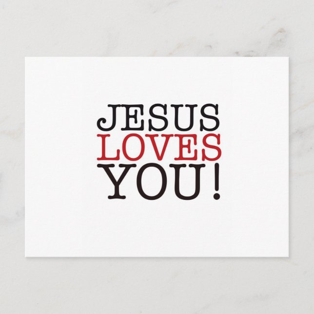 Jesus Loves You! Postcard (Front)