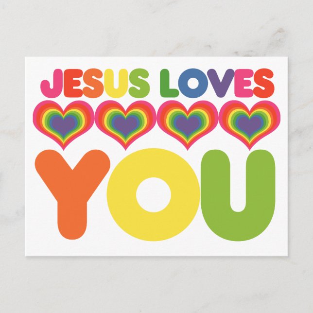 Jesus Loves you Postcard (Front)
