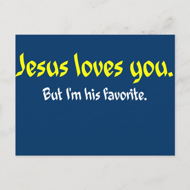 Jesus Loves You Postcard (Front)