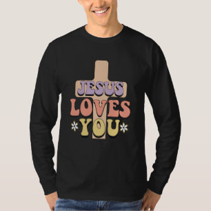 Jesus Loves You Retro Vintage Style Graphic T-Shirt
