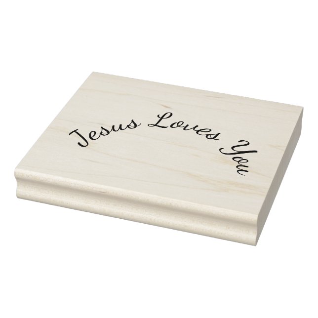 Jesus Loves You Round Design Craft Stamp (Stamp)