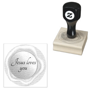 Jesus Loves You  Rubber Stamp