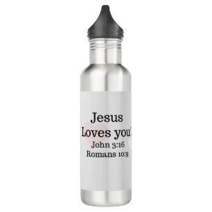 Jesus Loves You Scripture 710 Ml Water Bottle
