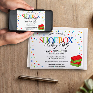 Jesus Loves You - Shoebox Party Invite (Dots)