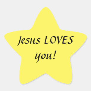 Jesus LOVES you! Star Stickers