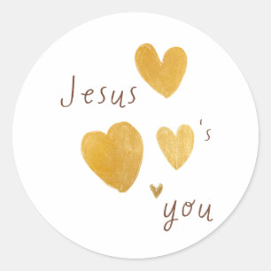 Jesus loves you. Stickers Labels modern
