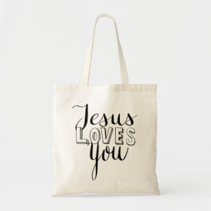 Jesus Loves You tote Bag
