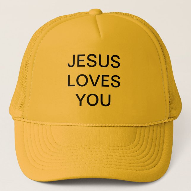 JESUS LOVES YOU TRUCKER HAT (Front)