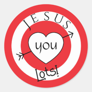 Jesus Loves You Valentine Sticker