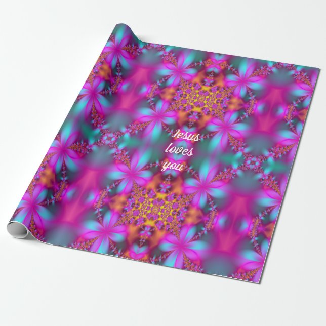 Jesus loves you wrapping paper (Unrolled)