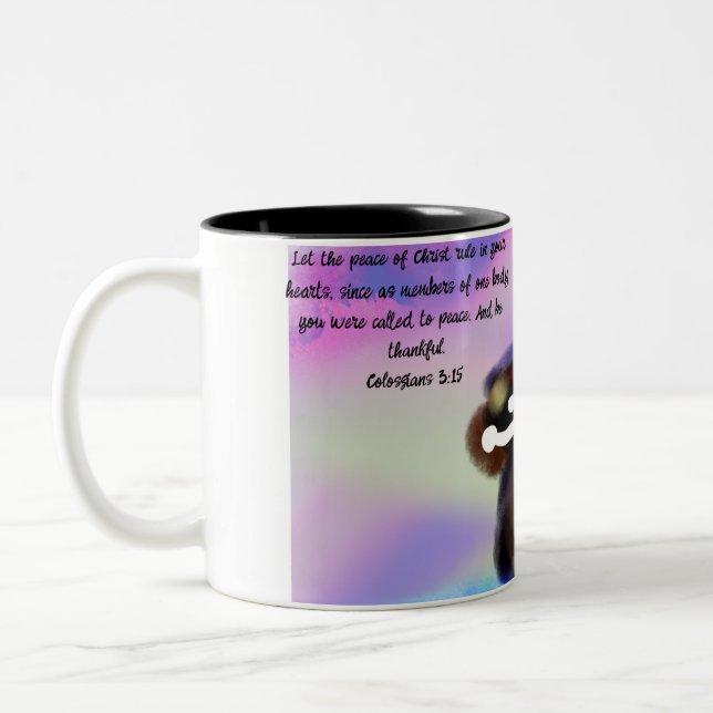 jesus lovw Two-Tone coffee mug (Left)