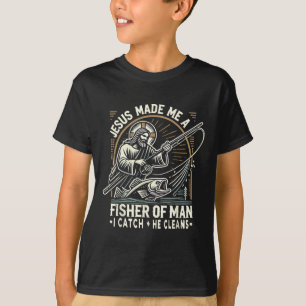 Jesus Made Me A Fisher Of Man Shirt Fishing Bible