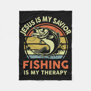 Jesus Made Me Fisher Of Man Christian Funny Byss F Fleece Blanket
